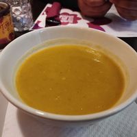 Lentil soup (starter) at Vegehop in Zagreb