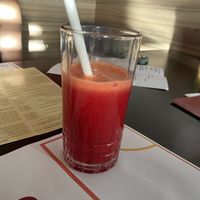 Fresh squeezed juice  at Vegehop in Zagreb