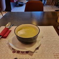 Kale soup at Vegehop in Zagreb