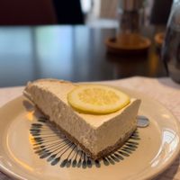 Vegan almond lemon cheesecake   at Vegehop in Zagreb