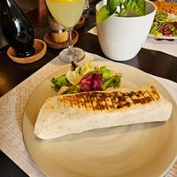 Burrito and ginger drink at Vegehop in Zagreb