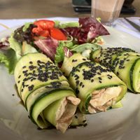 Zucchini Cannelloni   at Vegehop in Zagreb