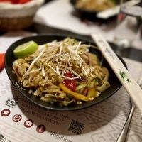 Pad Thai with seitan  at Vegehop in Zagreb