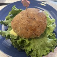 Tofu burger - granary bap  at Vegehop in Zagreb
