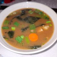 Miso soup at Vegehop in Zagreb