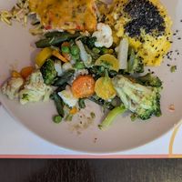 Daily menu: Zucchini Lasagna with veggies and polenta at Vegehop in Zagreb