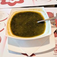 Swiss chard soup at Vegehop in Zagreb