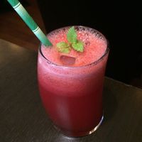 Watermelon juice at Vegehop in Zagreb