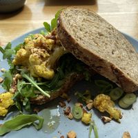 Sandwich with cauliflower and hummus at Lucas  in Utrecht