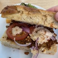 Vegan Greek focaccia   at Café Het Gegeven Paard in Utrecht