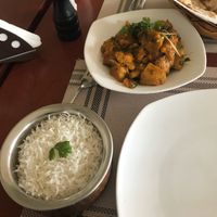 Vegan aloo gobee at Simon's in Kampot
