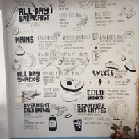 The menu at Cafe Bodhi in Hikkaduwa