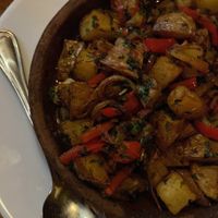 Baked potatoes   at Gruzie in Prague