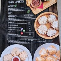 Menu at Gruzie in Prague