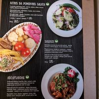 Menu at Gruzie in Prague