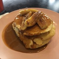 Pancakes with biscoff and caramelised bananas at The Grizzly Vegan  in Southend-on-sea