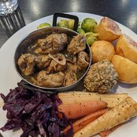Lamb roast dinner at The Grizzly Vegan  in Southend-on-sea