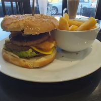 Burger and Fries at The Grizzly Vegan  in Southend-on-sea