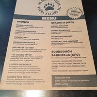 So many brunch options! at The Grizzly Vegan  in Southend-on-sea