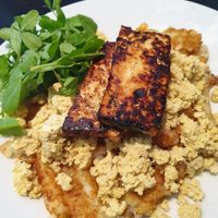 Hash Brown Waffle - delicious! at The Grizzly Vegan  in Southend-on-sea