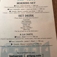 Morning menu  at PELGAG in Kyoto