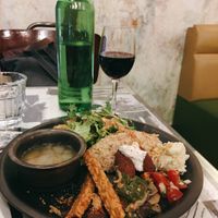 Vegan dinner plate  at PELGAG in Kyoto