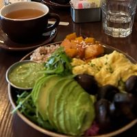 Morning Bowl with extra Avocado and vegan egg  at Wooden Spoon in San Francisco