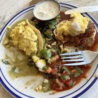 Vegan huevos divorciados  at Wooden Spoon in San Francisco