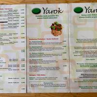 menu at Yarok in Berlin