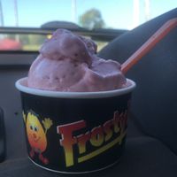 Fruit salad and papaya gelato  at Frosty Mango in Mutarnee