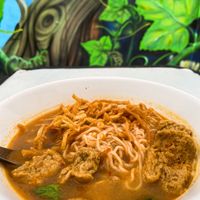 Khao Soi ❤️ at Bamboo Garden Healthy Vegetarian Foods - บ้านสวนไผ่สุขภาพ อาหารมังสวิรัติ in Bangkok