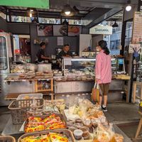 The stall with seating to the side at Bamboo Garden Healthy Vegetarian Foods - บ้านสวนไผ่สุขภาพ อาหารมังสวิรัติ in Bangkok