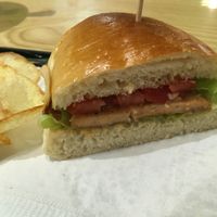 Burger and fries at Ting Yi Ting 亭一亭蔬食 (天通街) - Maybe closed in Macau