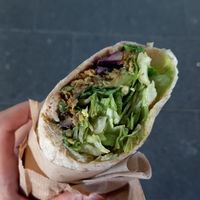 vegan falafel wrap at Dean & David - Hauptbahnhof in Dusseldorf
