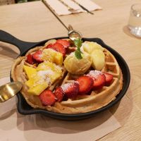 Vegan waffles  at Eat Greens Cafe in Phuket