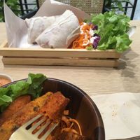 The sweet potato fries are immense.  at Eat Greens Cafe in Phuket