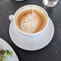 Pistachio cardamom latte with oat milk at Tempest Coffee Collective in Appleton