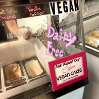 Vegan ice cream is in a separate case !  at Ice Cream Social in Commack