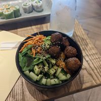 Falafel bowl without yogurt sauce at Green Sushi in Cannes