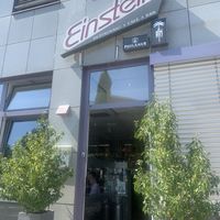 Outside entrance   at Cafe Einstein in Ulm