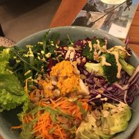 Rainbow salad bowl at The Bowls in Prague