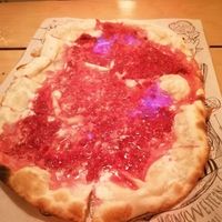 Flambierter Heiliggeist Flammkuchen (möglich mit veganen Rahm!) at Pier 58 in Heilbronn