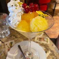 Orange-ginger sorbet at Mamma Peppino in Alkmaar