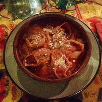 Conchiglie stuffed with eggplant, vegan bechamel-sauce and cashew topping at Mamma Peppino in Alkmaar