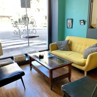 Seats  at Crazy Cat Café in Milan