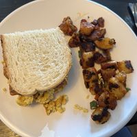 Breakfast Sammie with hash browns   at Inner Bean Cafe in Augusta