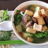Veggie tofu pho at Sprout's Springroll & Pho in Arlington