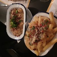 Mac & Cheese and Loaded Fries at Young Vegans Pizza Shop in London