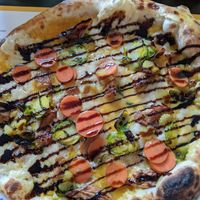 Corn of the Dead pizza at Young Vegans Pizza Shop in London