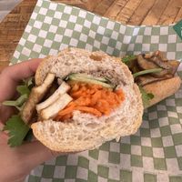 Tofu mushroom banh mi   at Rustle & Still in Toronto